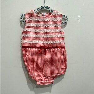 Gucci Red and White Kids One Piece Bodysuit